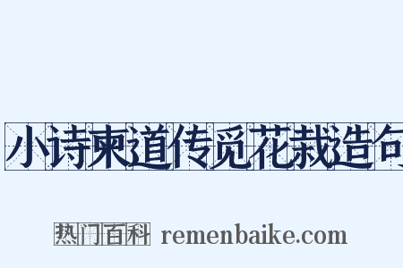 小诗柬道传觅花栽造句是什么意思的图片